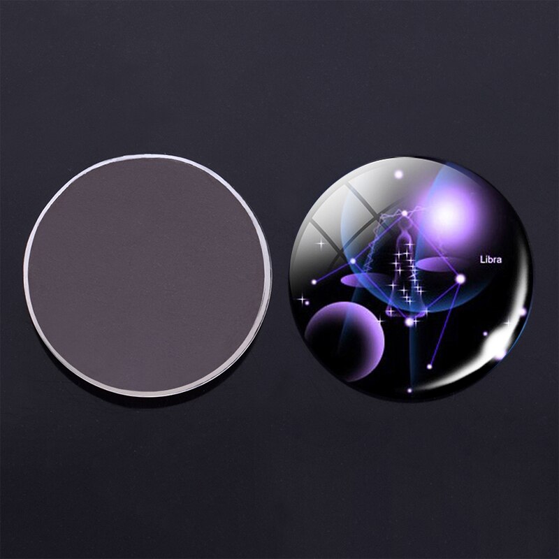 12 sterrenbeeld koelkastmagneet dierenriem glas bol rond magnetische koelkaststickers koelkastmagneet huisdecoratie: Weegschaal