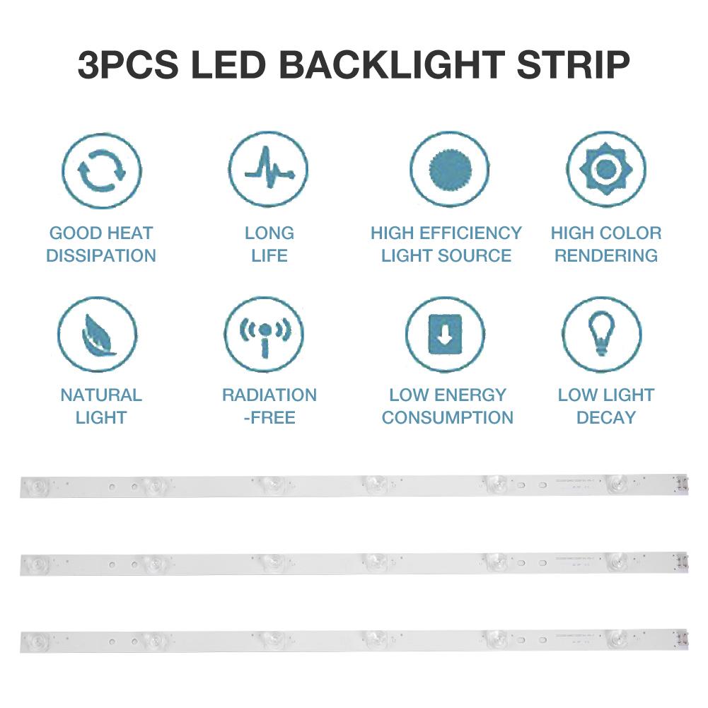 3PCS LED Back Light Strip For 32 Inch LG LCD TV Innotek Drt 3.0 TV Bright Aluminum Substrate Quick Heat Dissipation Lamp