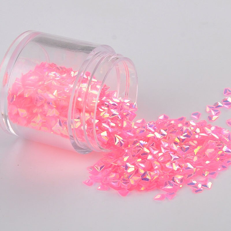 10 G/pak Roze Crystal Mix Moon Dot Shell Zwaan Nail Pailletten Pailetten Wedding Craft, Slime Maken Bruiloft Decoratie Confetti: 3mm Diamond