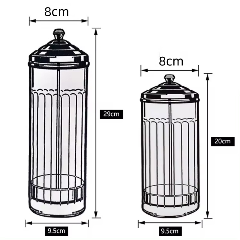 Schönheit Haar Schönheit Schwamm Boden Edelstahl Glas Desinfektion Krug Filter Sauber Sterilisation Container Salon Werkzeuge