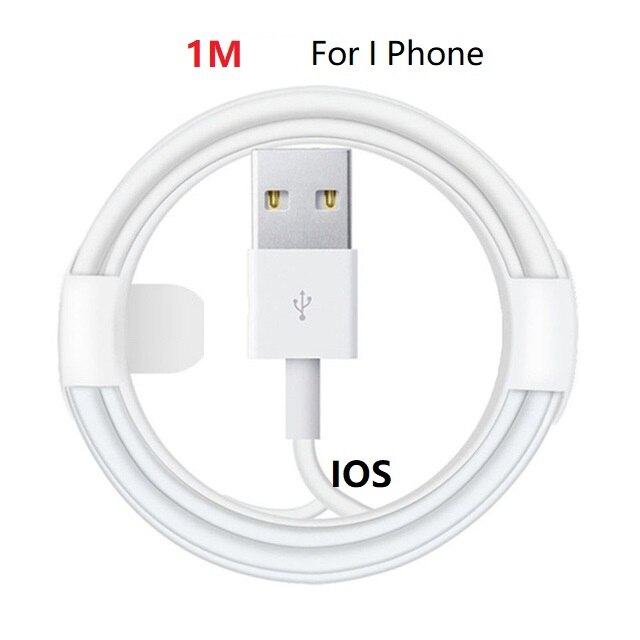 20Cm 1M 2 M 3M Usb Data Sync Oplaadkabel Voor Apple Iphone 6 6S 7 8 Plus X Xr Xs Max 11 12 Mini 13 Pro 5S Se Oplader Draad Lijn: IOS Cable 1M