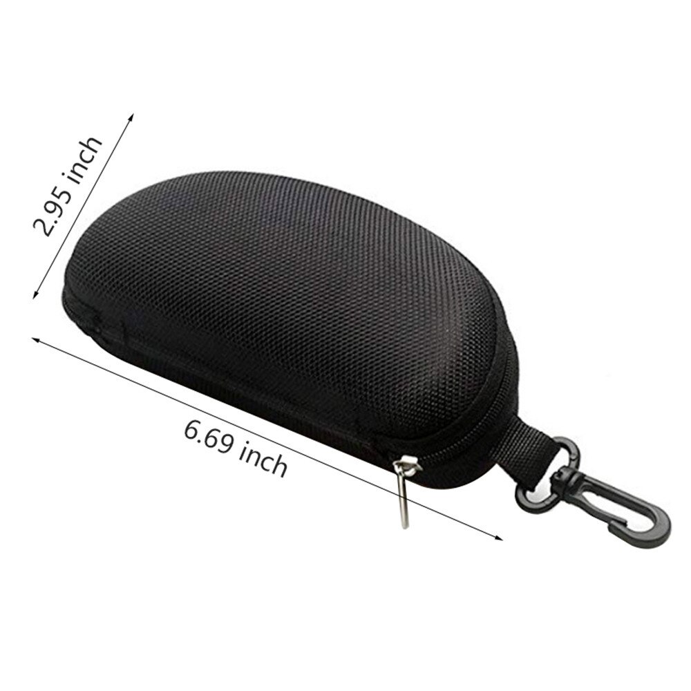nouvelle Portable lunettes de soleil étui Sports de plein air ceinture crochet fermeture éclair sac pliant lunettes de soleil boîte de rangement