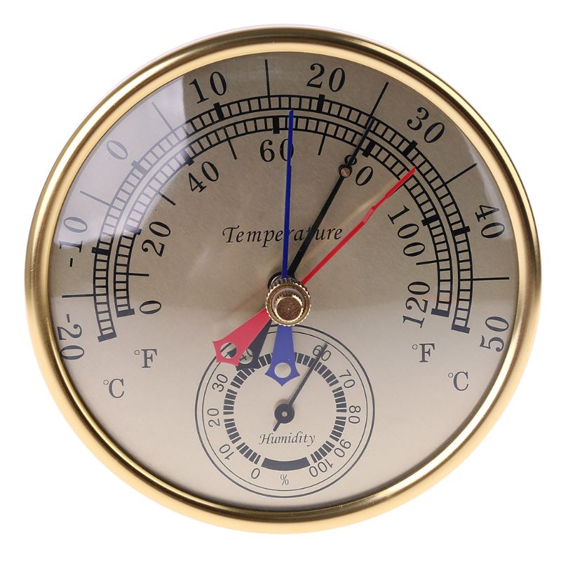 5 "Min Max Thermometer Hygrometer Keine Batterie Zauberstab Montiert Zauberstab Hängen drinnen draussen Analog Temperatur Feuchtigkeit Meter