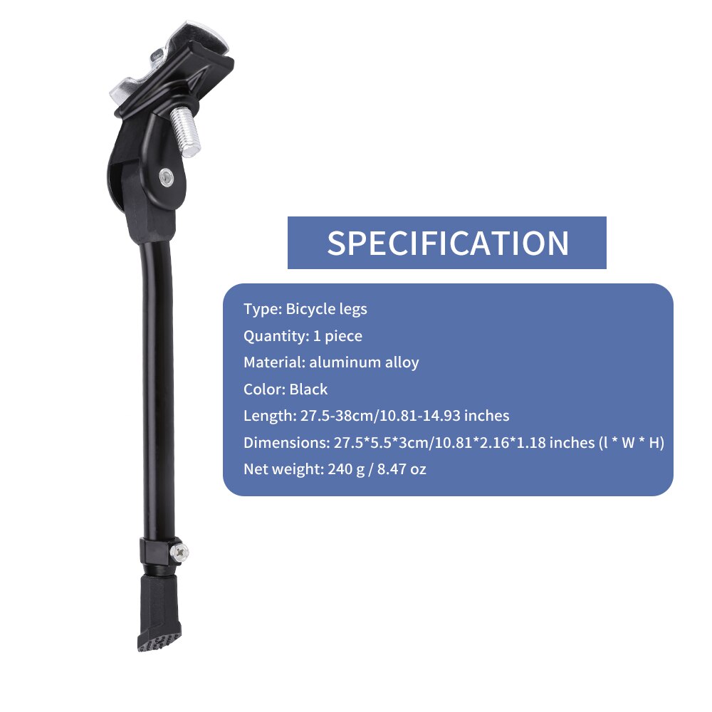 Adjustable Aluminum Alloy Bike Support Foot Brace Kickstand Kick Stand For Mtb Road Bike Bicycle Bike Bicycle Stand Mountainbike