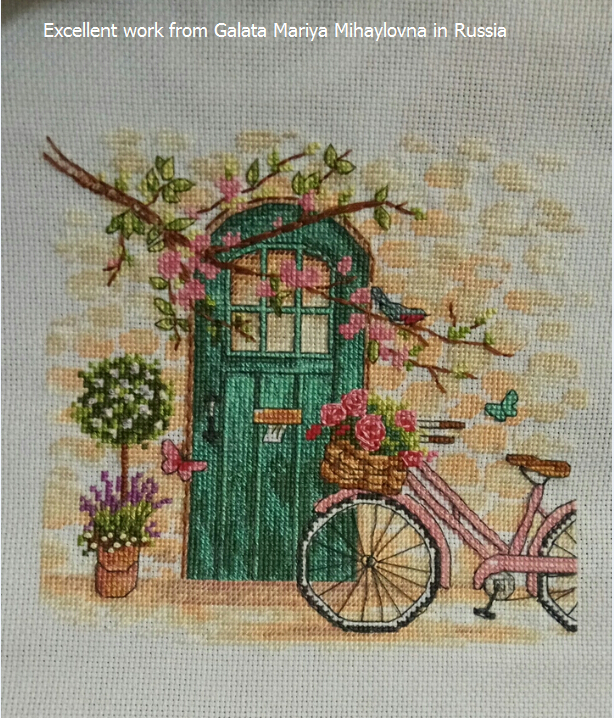 lovely counted cross stitch kit Afternoon in Provence vintage shop triptych dimensions 70-35317