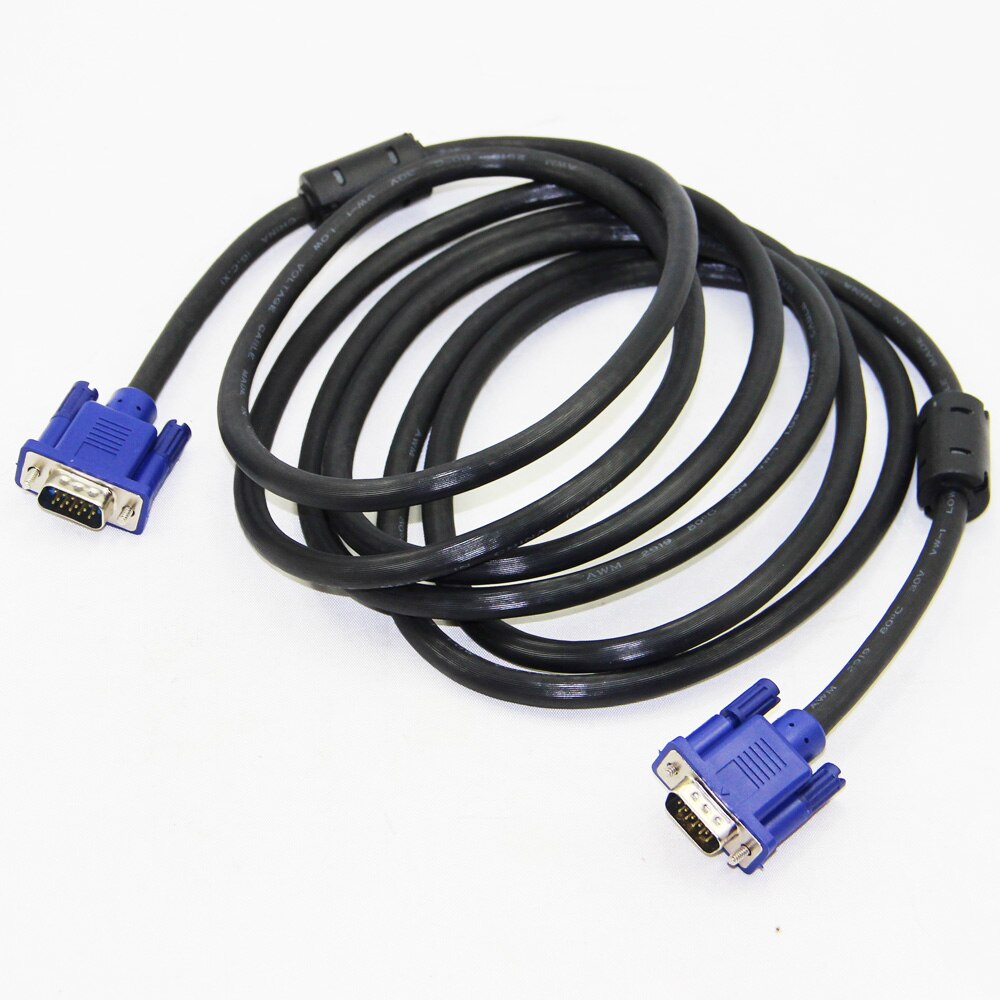 Bochara vga kabel mann til hann 3+6 hd 15 pin til lcd crt projektor pc laptop Observere 1.5m 3m 5m 10m 15m 20m