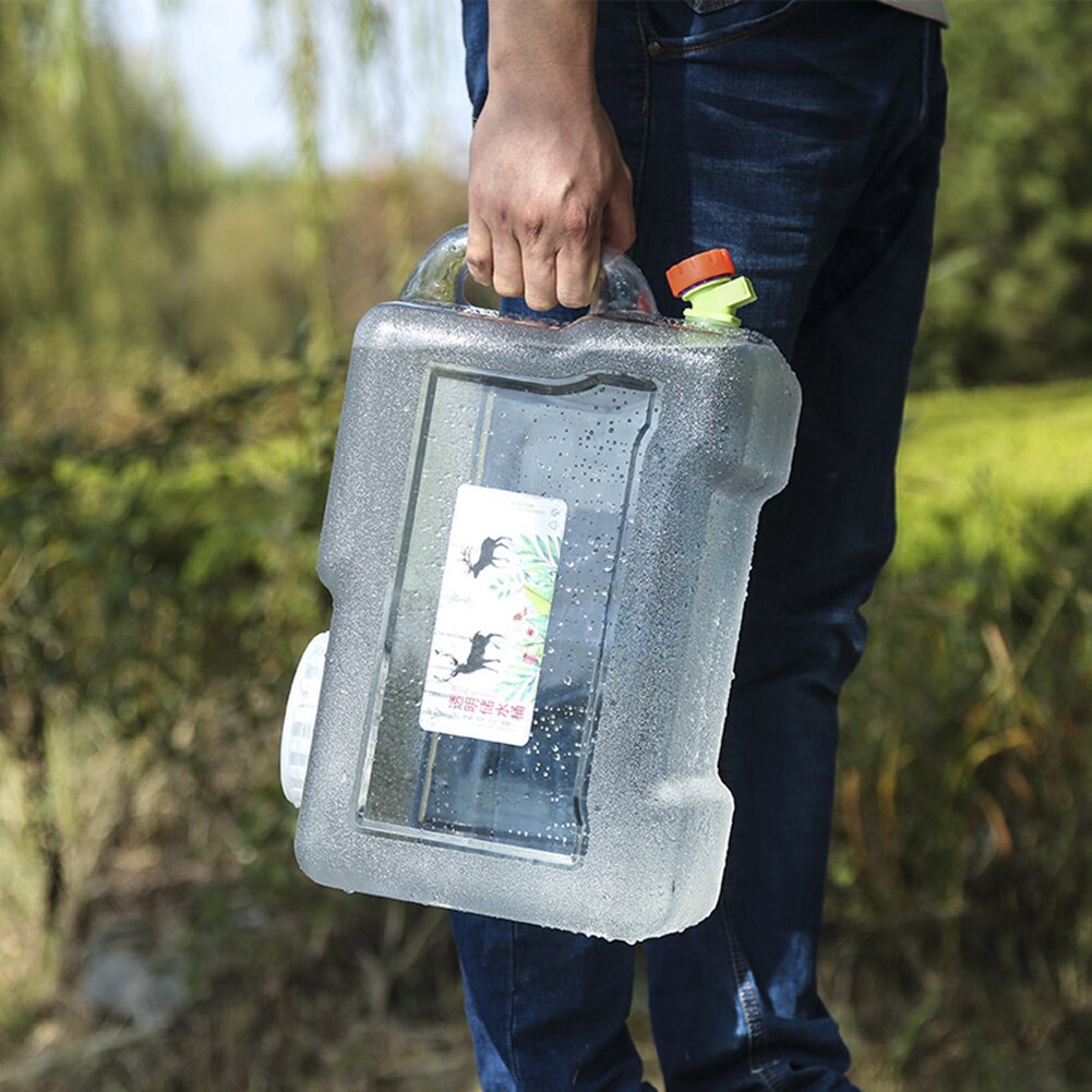 5L/12L Food Grade PC Water Container Outdoor Large Capacity Water Bucket Hiking Camping Water Tank With Faucet Water Bucket