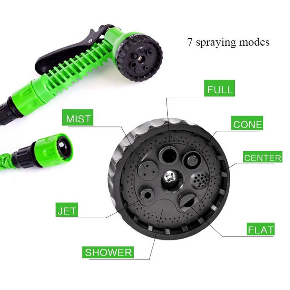 25/50/100/150/200FT Water Magic Hose Pipe Expanding Expandable Flexible Water Hoses Green Pipe Watering Spray Gun for Car Garden