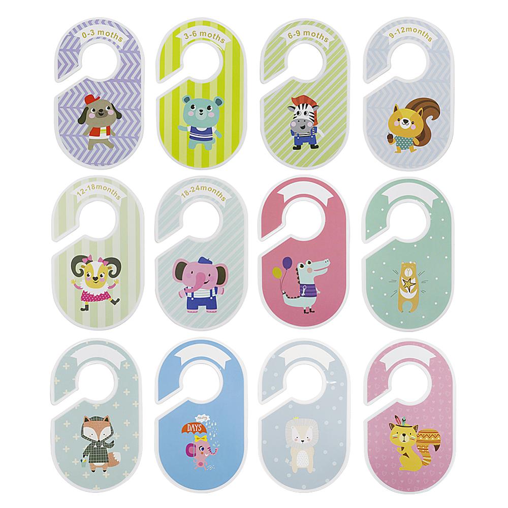 6/8/12Pcs Diy Baby Kleding Maat Verdelers Plastic Kleden Markering Ring Maat Verdelers Garment Maat Tags ronde Hangers Rack: Style5-12Pcs