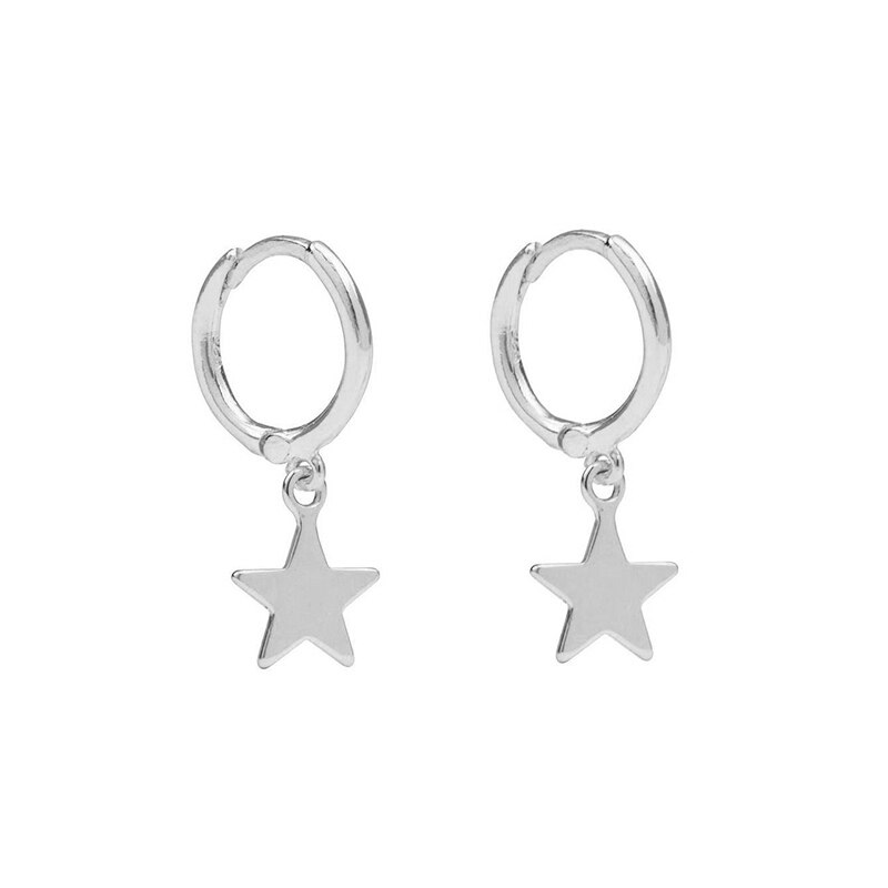 Roxi Koper Wit Zirkoon Stone Oorringen Voor Vrouwen Meisjes Zomer Sieraden Oorbel Ster Cross Klinknagels Huggie Oorbellen Pendientes: 4