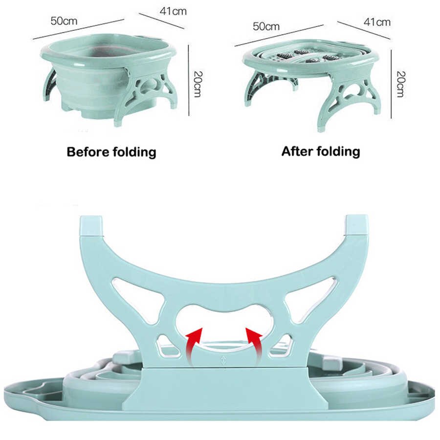 Foldable Foot Bucket Tub Massage Relaxing Foot Spa Bucket Washing Clothes Basin