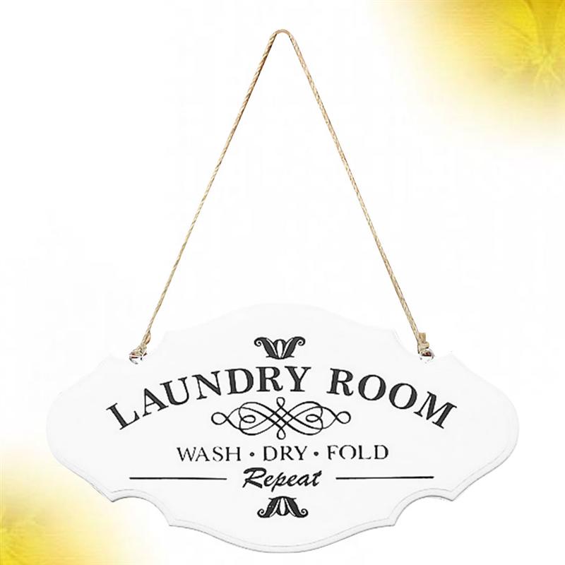 1Pc Laundry Room Hangtag Vintage Muur Teken Voor Hotel Thuis Winkel Houten Deur Plaque Muur Teken Deur Opknoping Boord begeleiden Teken