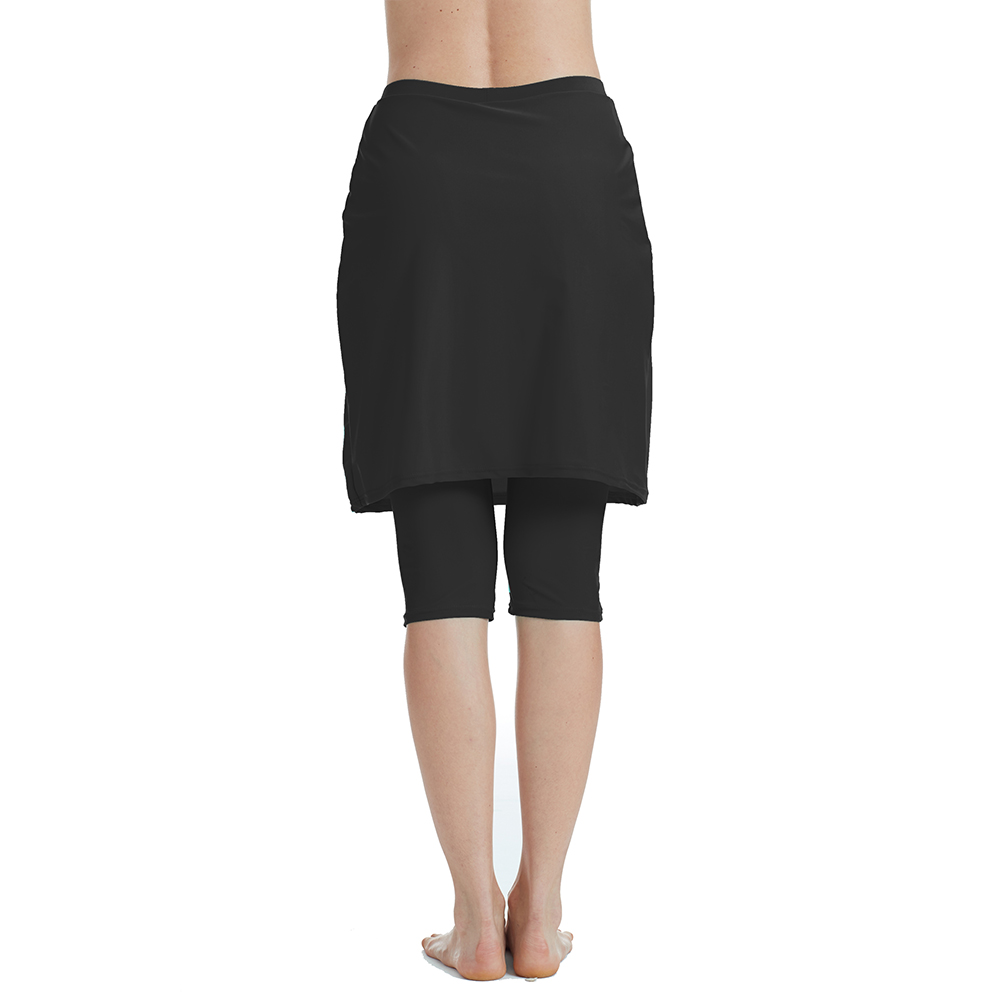 Women's capris leggings energetic skirt swimsuit sunscreen skirt (Gray): XXL / Dark Grey