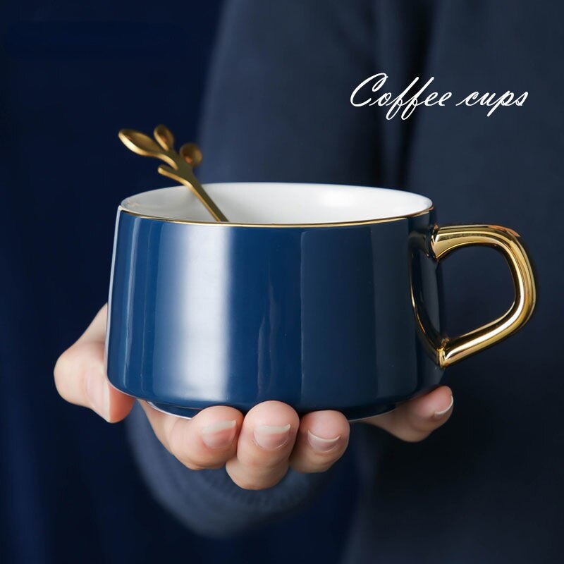 Pair of ceramic coffee cups and saucers, set of single european mugs, cups with spoons and lids, espresso cups, espresso cups, tazas