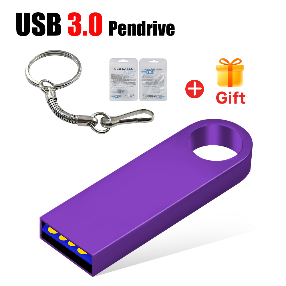 Metal USB 3.0 Flash Drive 128gb 16GB 8GB Flash Disk Pendrive 32gb 64gb USB Flash USB Disk Memory Stick U Disk Gif: Pink / 32 GB