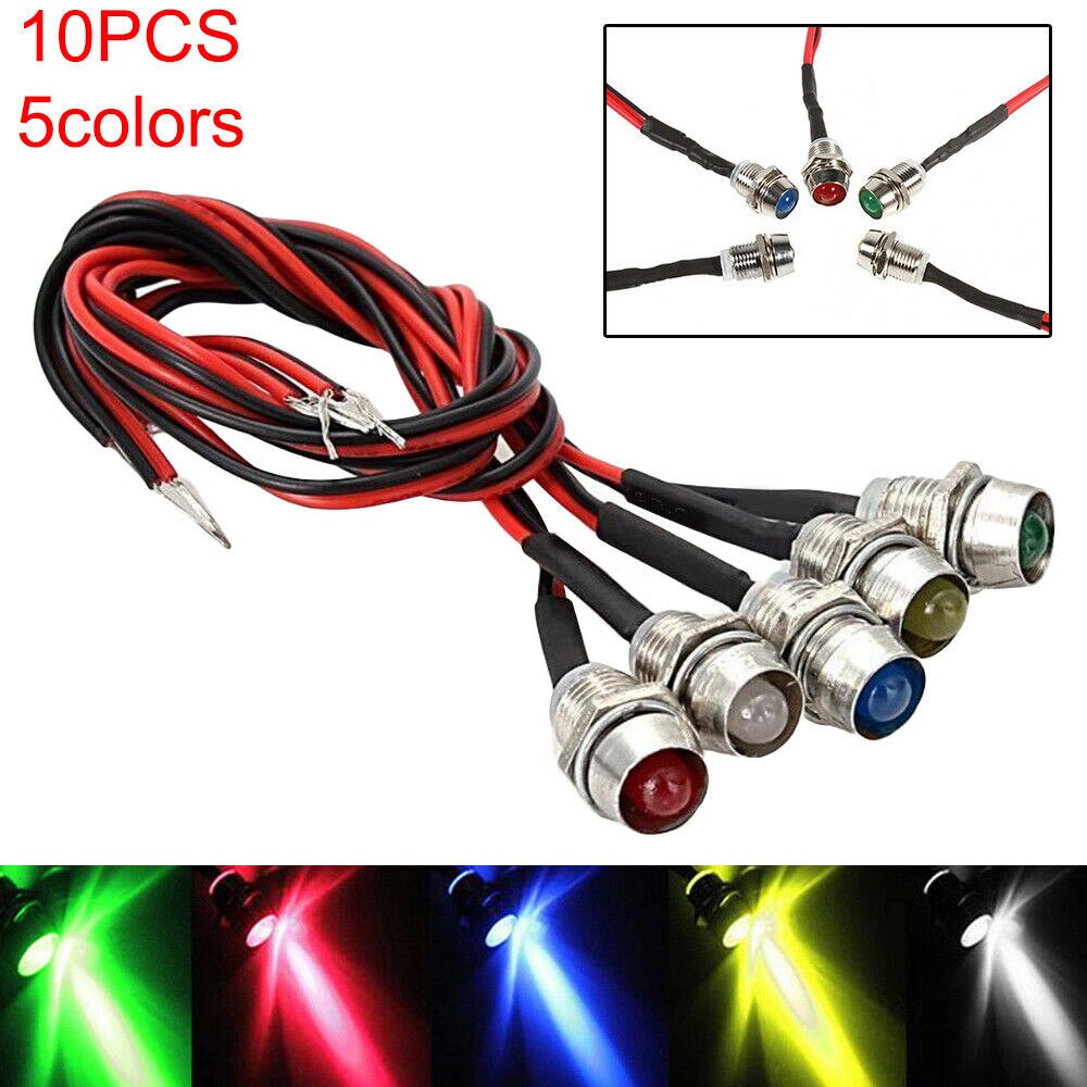 10pcs Set Car Indicator Lights Directional LED Lamp Panel Pilot Warning