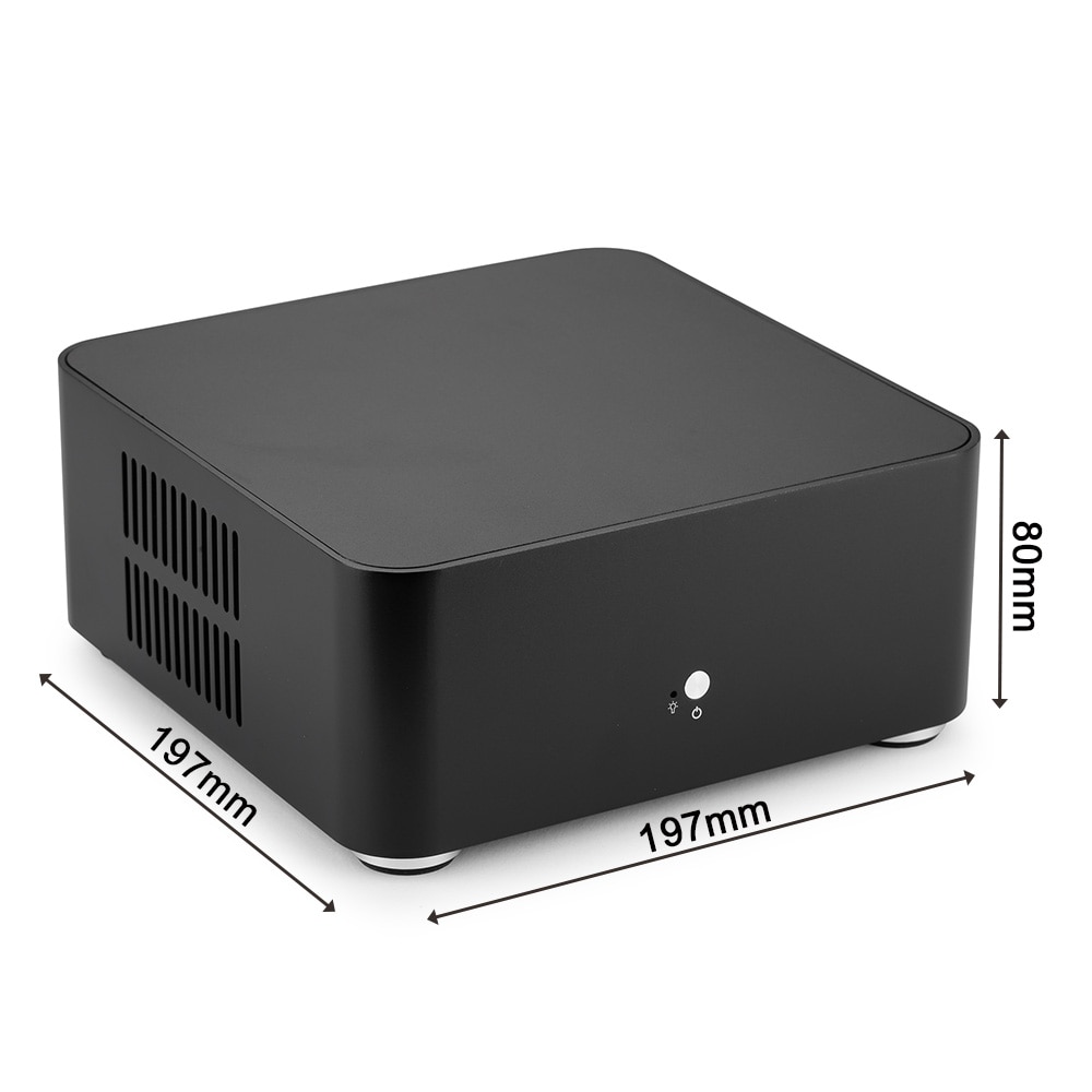 Rgeek  l80 kompakt-pc-gehäbenutzen aus Aluminium mit netzteil für htpc und Mini-itx-pc