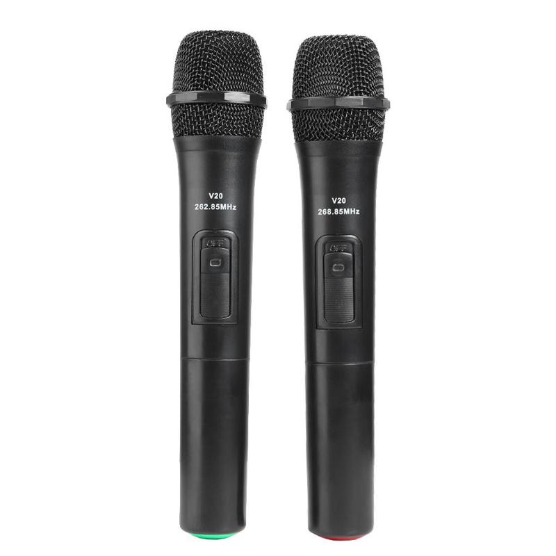 Vktech smart trådløs mikrofon håndholdt mikrofon 2 stk høj quility mikrofoner med usb-modtager til karaoke talehøjttaler: 2 stk
