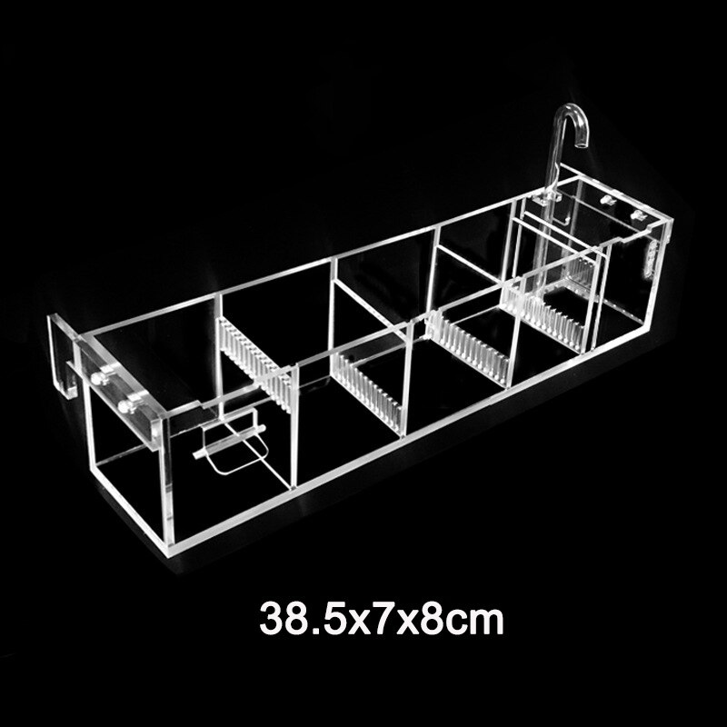 3 in 1 Acrylic Aquarium Filter Box External Hanging Fish Tank Filter Box Water Purifier Increase Oxygen Water Filter: 5 boxes