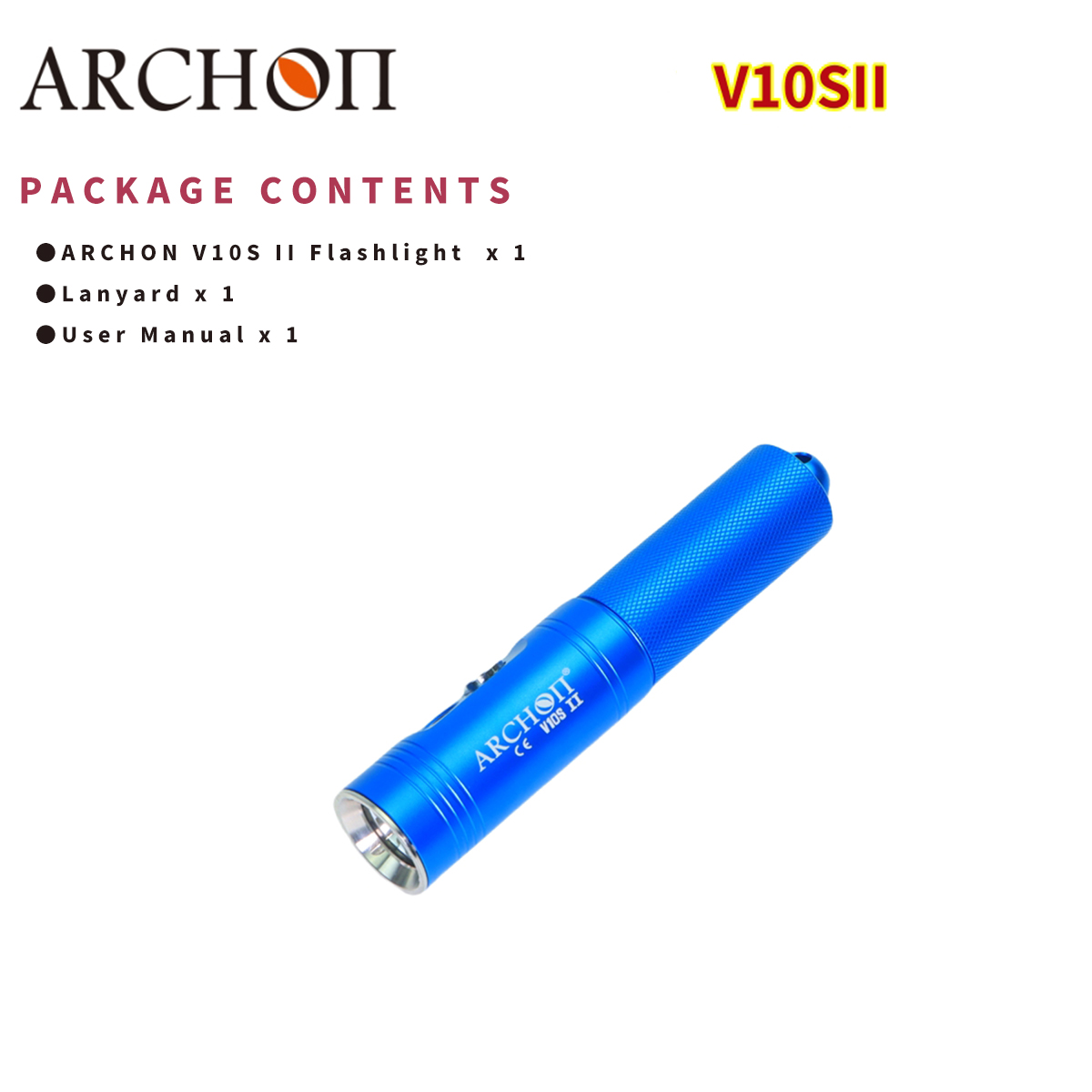 ARCHON V10S II 1200LM doprowadziło Latarka robić nurkowania Lanter Latarka robić nurkowania Podwodna latarka robić nurkowania: RGB