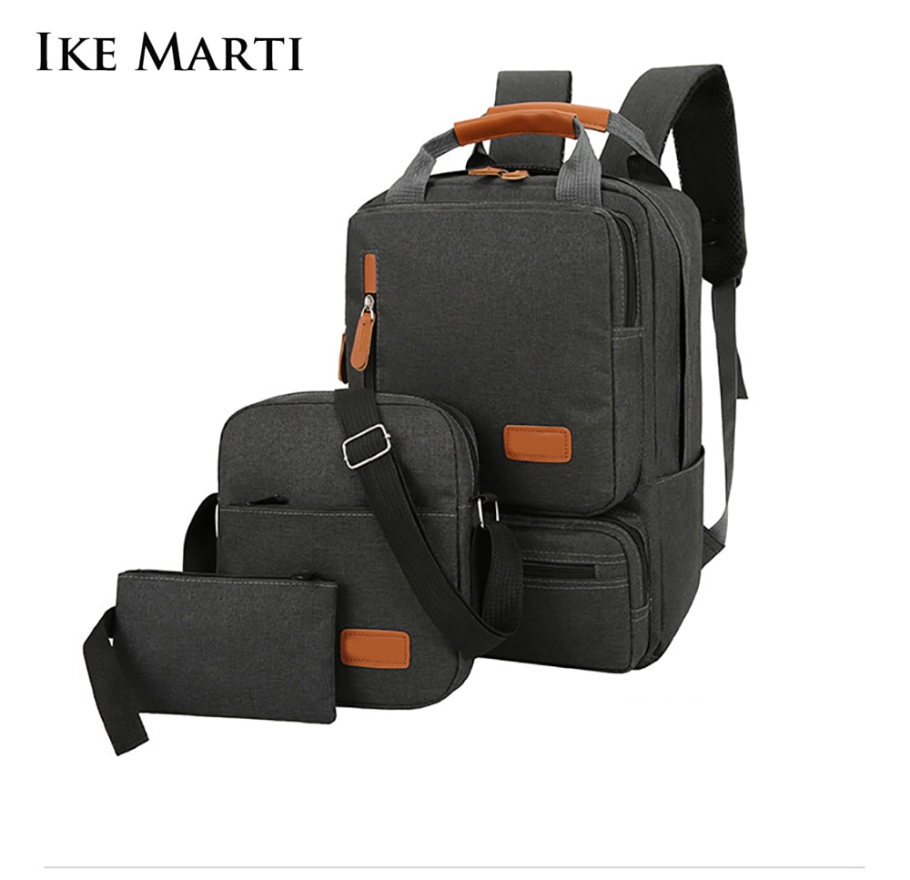 Casual Men School Backpack Light 15 inch Laptop Bag Waterproof Oxford Cloth A4 Book Lady Anti-theft Travel Backpack Gray