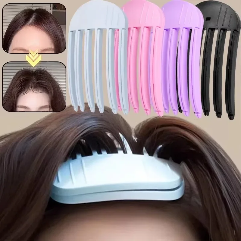 2pcs Fluffy Hairpin Curling Bangs Clips Hair Roots Volumizing Hairclips Set Women Curling Fixed Clip Volume Hair Roller