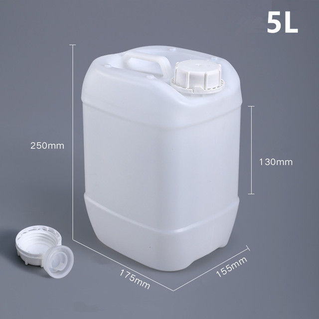 Empty 5 liter Stackable Plastic Container Thicken PreservativePlastic Storage Container for Liquid Lltion 1PCS: 5L Translucent