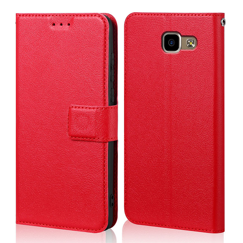For Samsung A3 Case Wallet PU Leather Silicone Cover Phone Case For Samsung Galaxy A3 A310 A310F SM-A310F Case Flip 6: Red