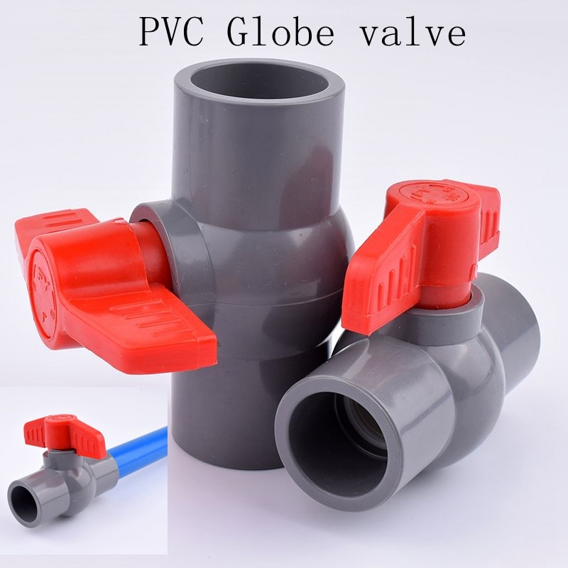 1pc 20~63mm PVC globe valve Garden Irrigation Agricultural Irrigation Water Pipe Connectors Aquarium Tank Fish Tank Adapter