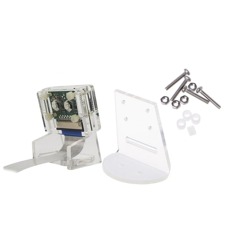 2 Set Acrylic Holder Camera Mount Bracket, 1 Set for Raspberry Pi 3B+ / 3B / 2B & 1 Set for Raspberry Pi OV5647