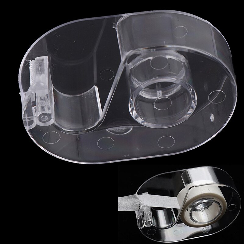 Plastikklæbende tapeholder tape cutter dispenser holder podning øjenvippe tape cutter til øjenvipper forlængelse makeup værktøjer