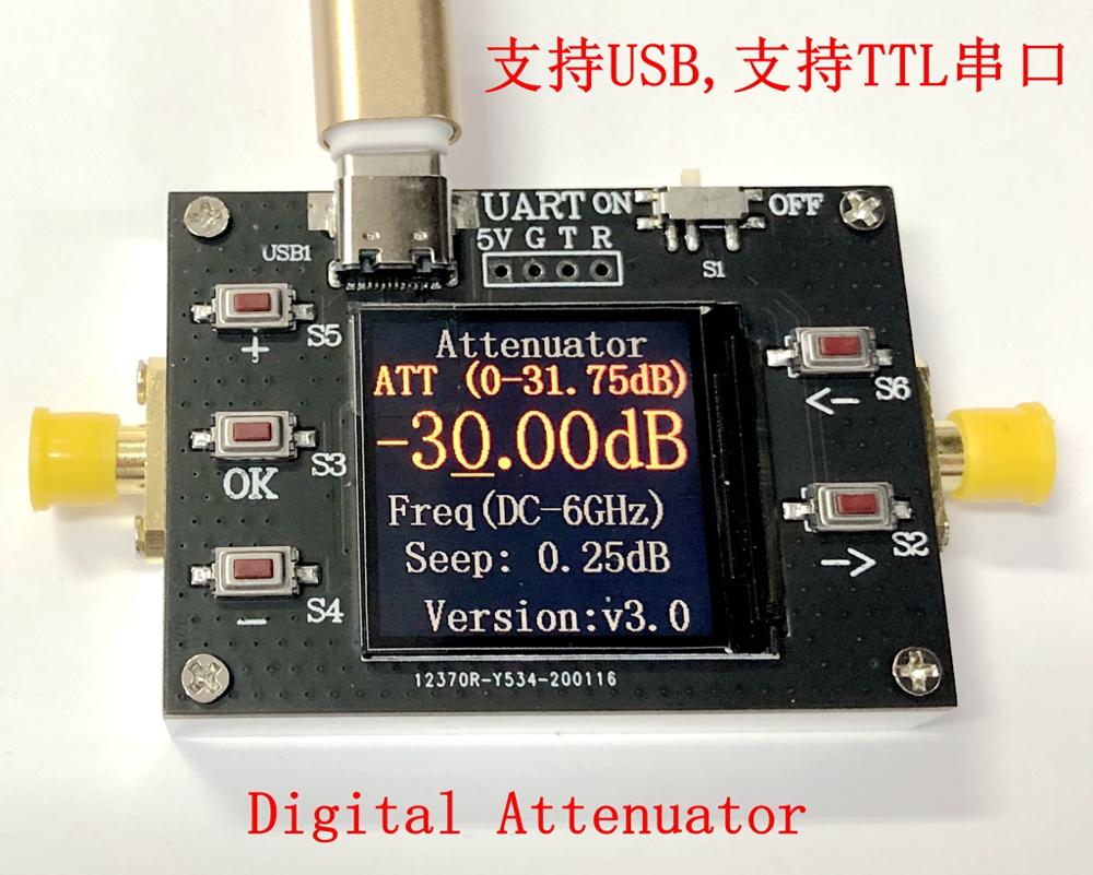 DC-6G Digitale programm gesteuert dämpfer 30DB treten 0,25 DB TFT Anzeige CNC Gehäbenutzen unterstützt kommunikation