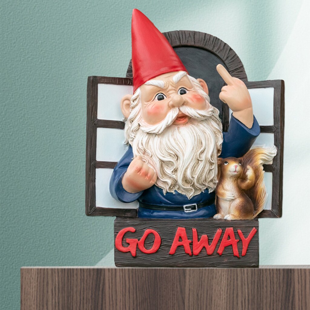 Novelty Elf Out The Window Tree Hugger Lawn Art Outdoor Resin Garden Decoration Sculpture