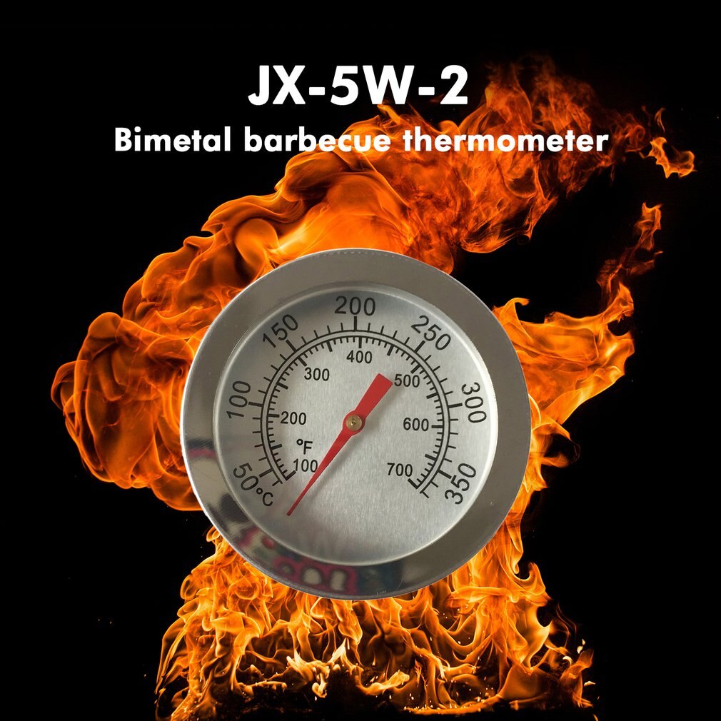 Rvs Oven Thermometers Bbq Smoker Pit Grill Bimetaal Thermometer Temp Gauge Met Dual Gage 500 Graden Koken Gereedschap