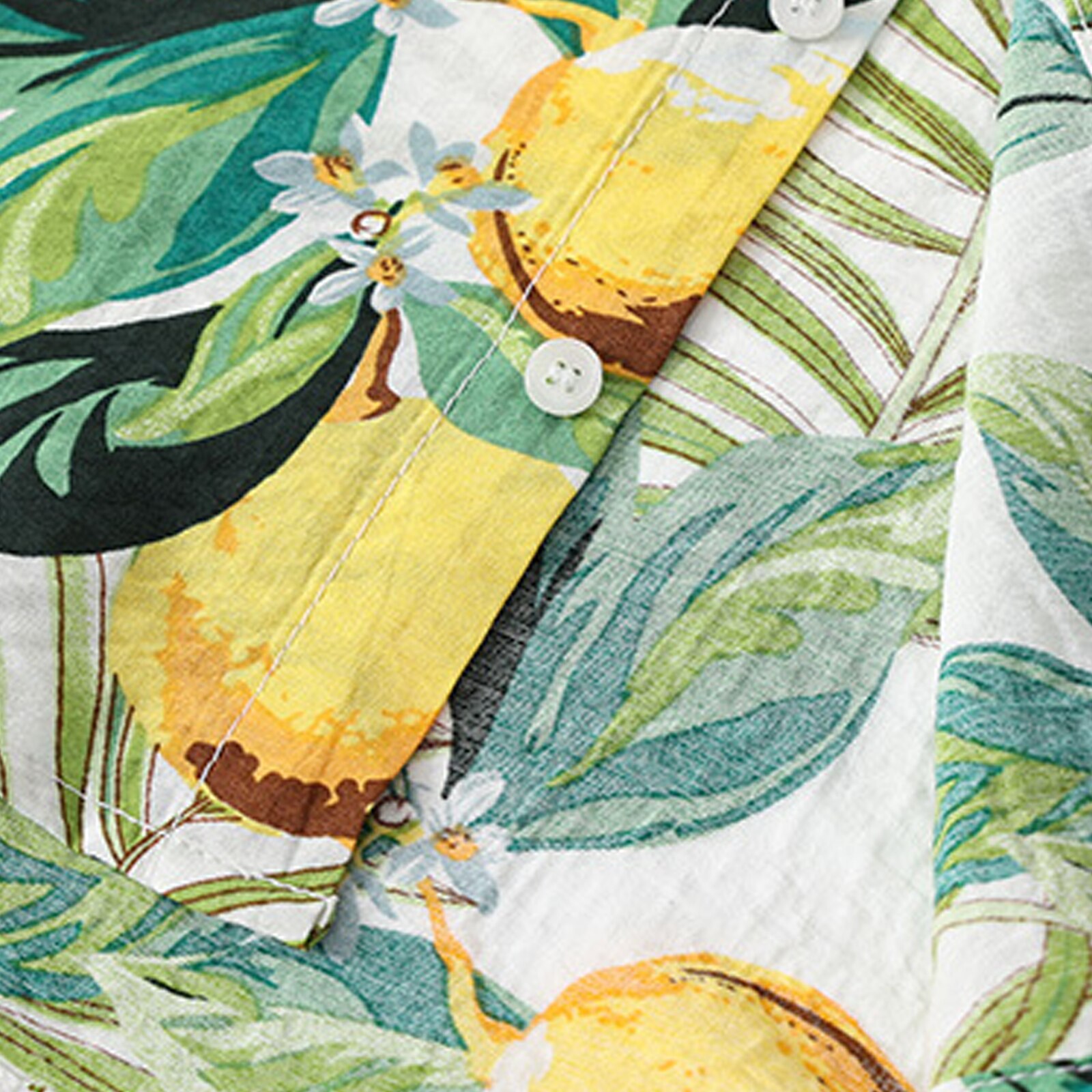 Camisa de manga corta con botones para niños, camisa informal con cuello vuelto, para playa, Verano