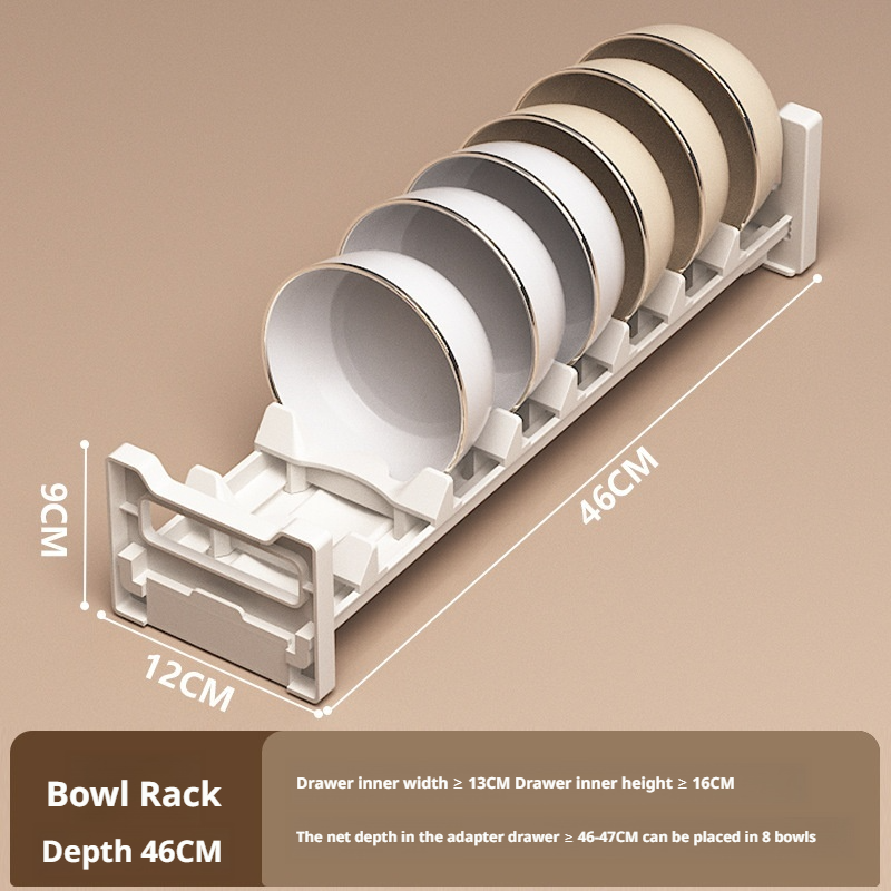 Pojemnik robić szuflady kuchennej, przegródka robić szafki, wbudowany stojak na naczynia, organizer na miski, pałeczki, talerze, uchwyt na sztućce, ociekacz na naczynia.: Czerwony