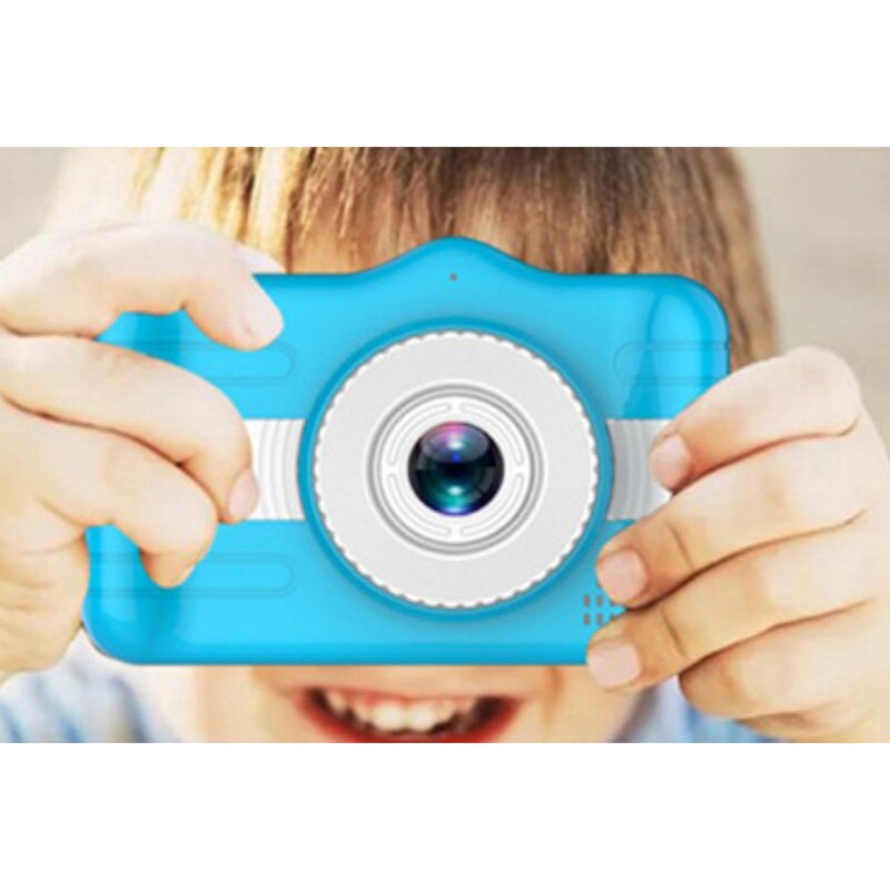 Mini cámara para niños, videocámara de cámara de juguete para niños recargable HD tarjeta TF de 32G 1080P grabadora de Video para niños pequeños de 3,5 pulgadas (azul)