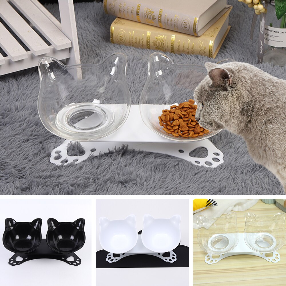 Nicht-Unterhose Katze Schalen Doppel Schalen Mit Angehoben Stand Tiernahrung Und Wasser Schalen Für Katzen Hunde Zubringer Katze schüssel Haustier Liefert Angehoben #2
