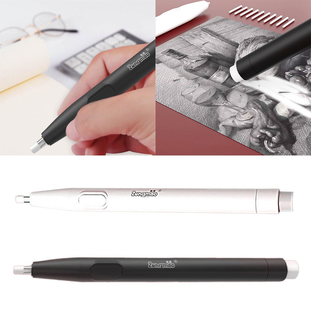 Battery Operated Electric Eraser Kit with Refills for Drawing Sketches