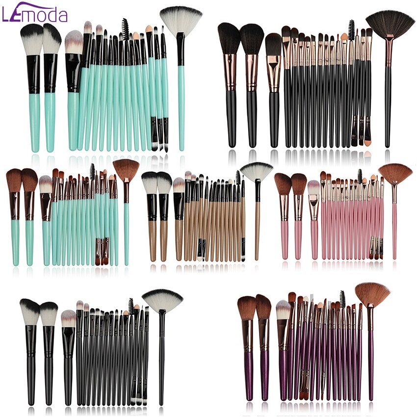 Lemoda-Juego de brochas de maquillaje , Kit de pinceles de maquillaje para base en polvo, sombra de ojos, herramientas cosméticas