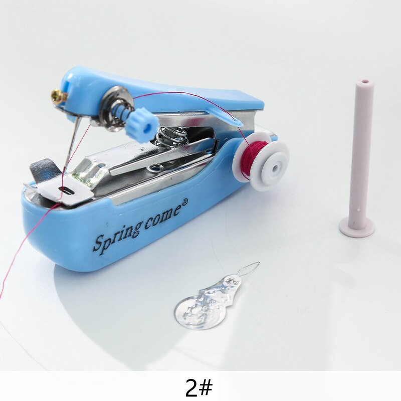 Mini Sewing Machine Small Manual Pocket Sewing Machine Travel Portable Home Tailoring Machine DIY Needlework Sewing Tools TJ4842: 2