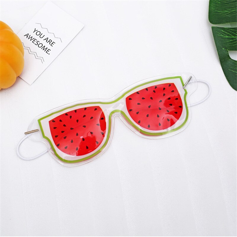 Ice Eye Patch Sleep Eyeshade Cute Cartoon Fruits Cold Compress Relieve Fatigue Sandy Beach Eye Patch Healthcare