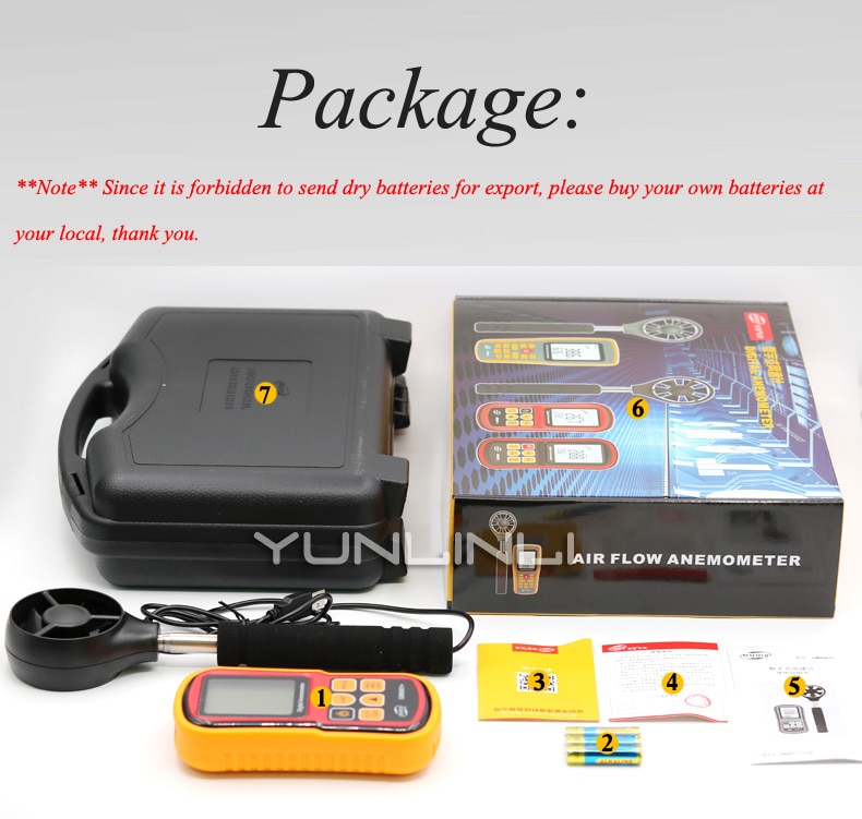 Digital Anemometer Precision Wind Speed Meter Handheld Wind Sensor Tools Portable Air Velocity Speed Measuring Instrument GM8901