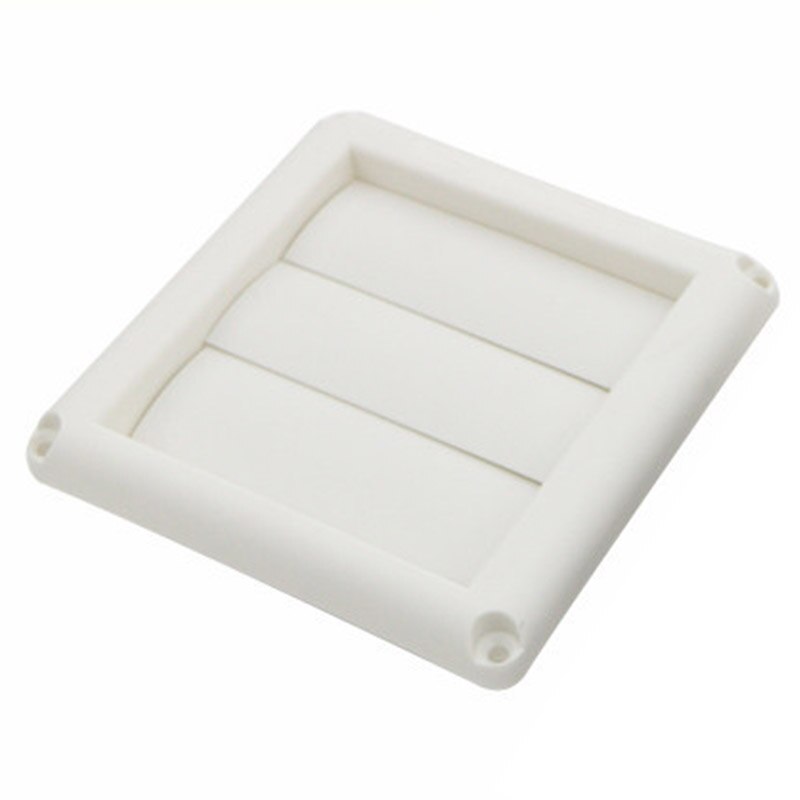Outdoor Dryer Air Vent Cover Cap Louvered Cover White Exterior Wall Vent Hood Outlet Airflow Vents JS23