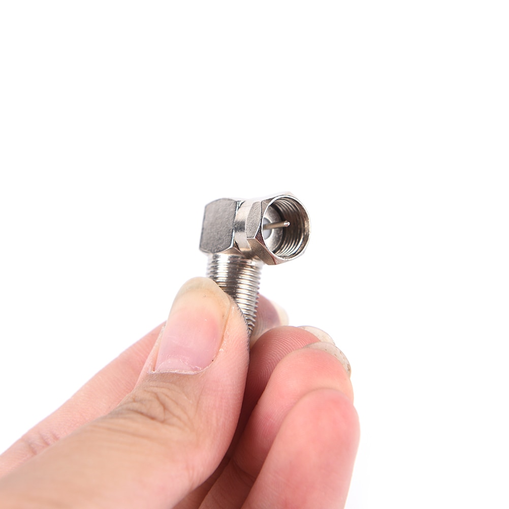 5pcs Right Angle 90 Degree Coaxial Connector Waterproof Connection F Male To F Female Adapter Connector RG6 RG5