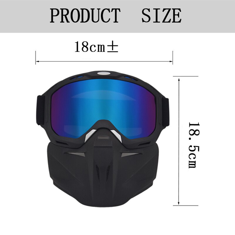 Motorfiets Bril Full-Face-Skibrillen Brillen Fietsen Bril Helm Masker Mannen Vrouwen Anti-Uv