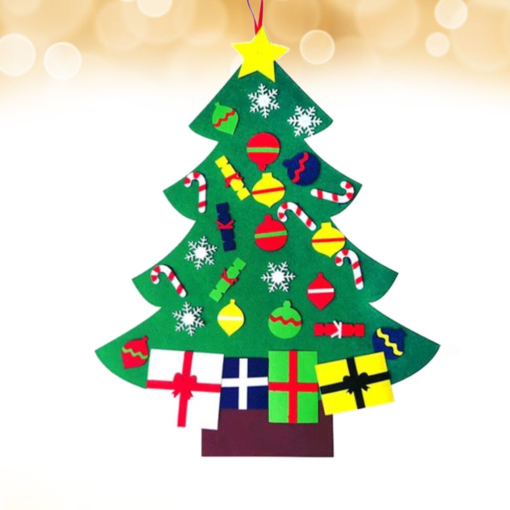 DIY Felt Christmas Tree Kids Xmas for Christmas Decorations (Green)