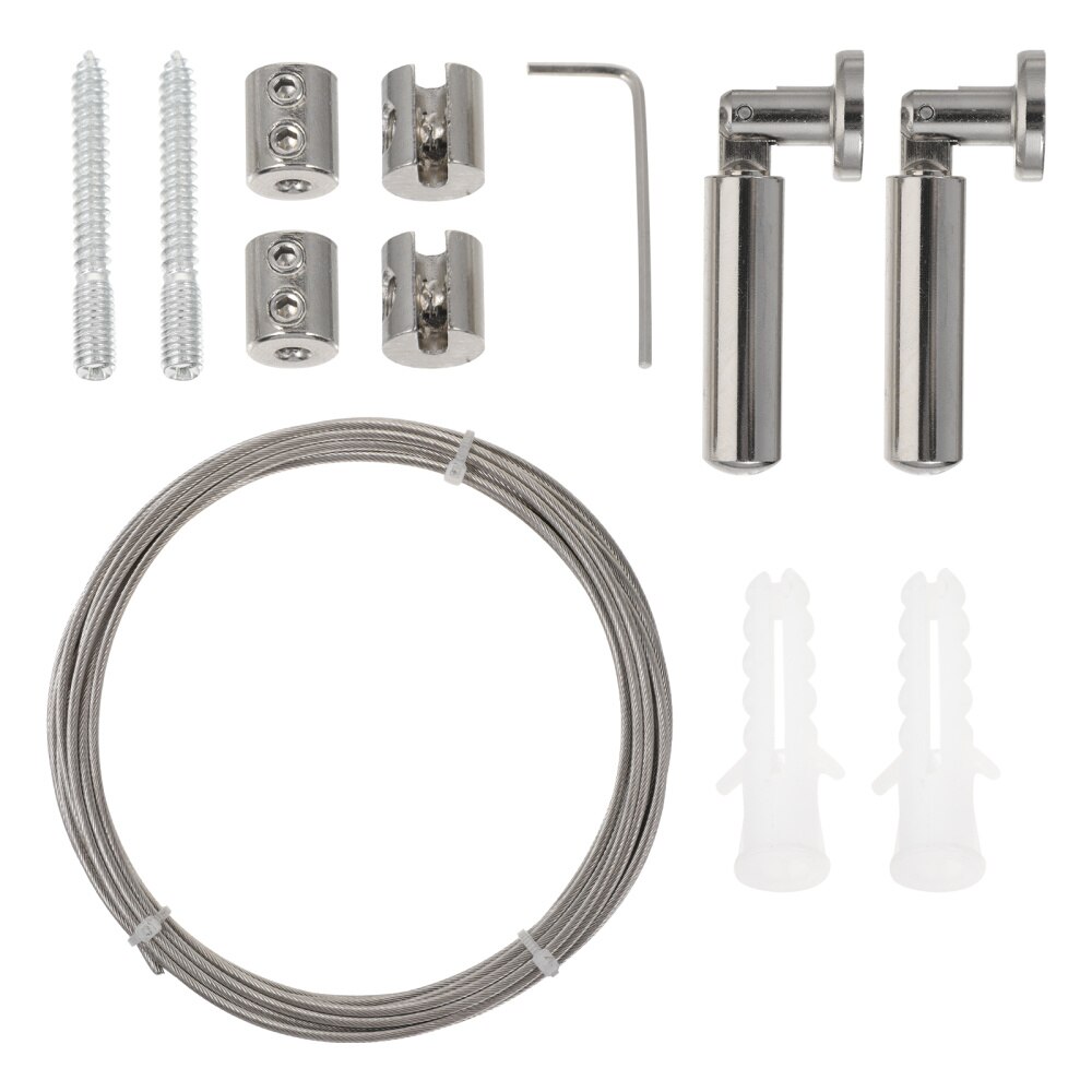 1 Set 5M Curtain Drape Wire Rod Set Stainless Steel Clothes Drying Hanger