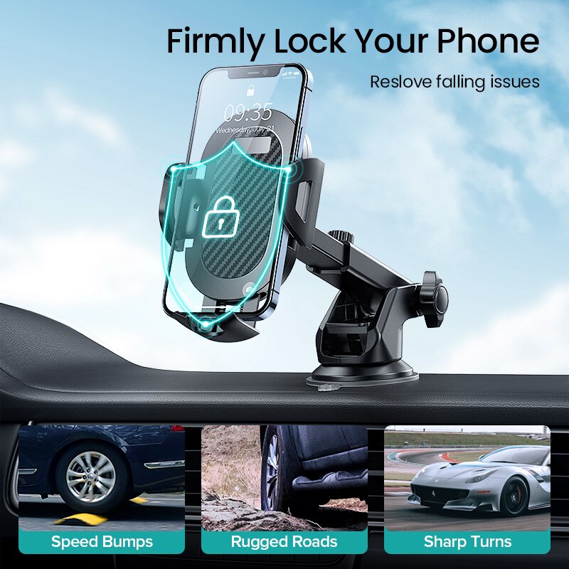 GETIHU Gravity Sucker Car Phone Holder Mount Stand GPS Telefon Mobile Cell Support For iPhone 13 12 Samsung Xiaomi 11 Huawei LG