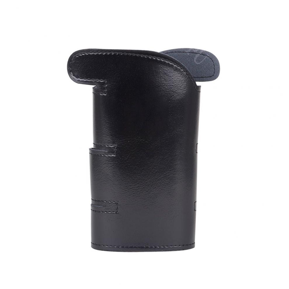 Trompeta con agarre de mano, funda protectora suave de cuero negro PU, accesorios de instrumentos musicales de viento